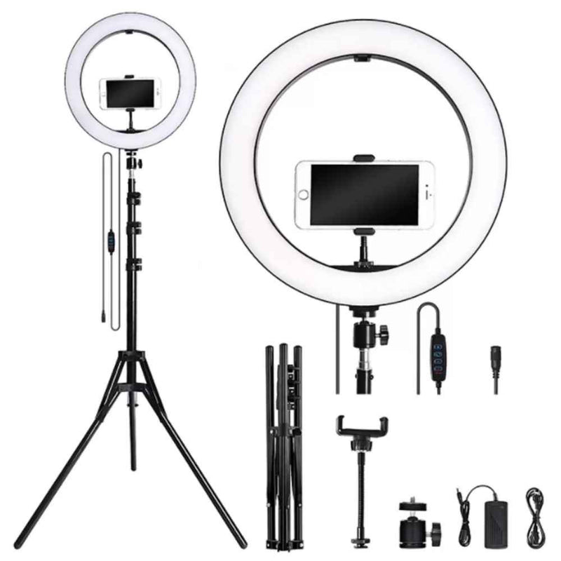 Kit Iluminador Ring Light 12 Polegadas 30 cm Tripé e Dimmer