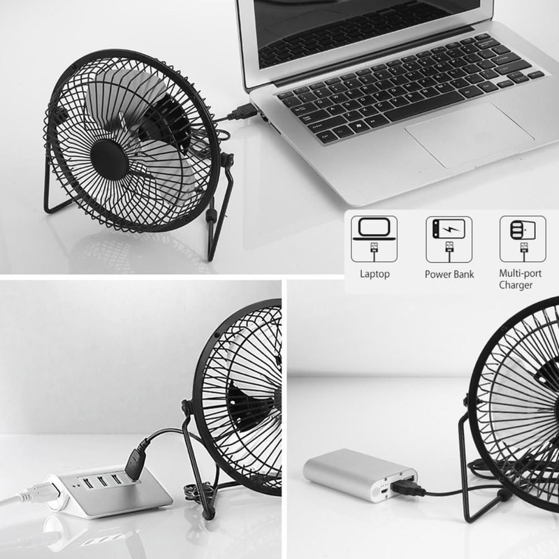 Mini Ventilador Usb De Mesa Premium Potente E Silencioso